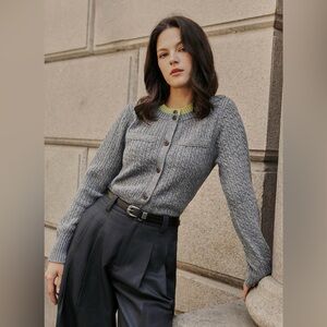 Petite Studio Wool Cardigan